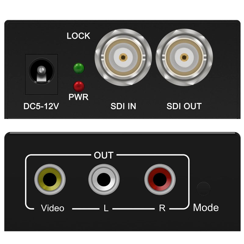 Wiistar 3G SDI to AV Converter BNC to RCA Audio Scaler with SDI Signal Loopout Support Convert HD-SDI,3G-SDI Signal for TV - Image 4